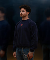 FLEECE KEYHOLE CREWNECK NAVY